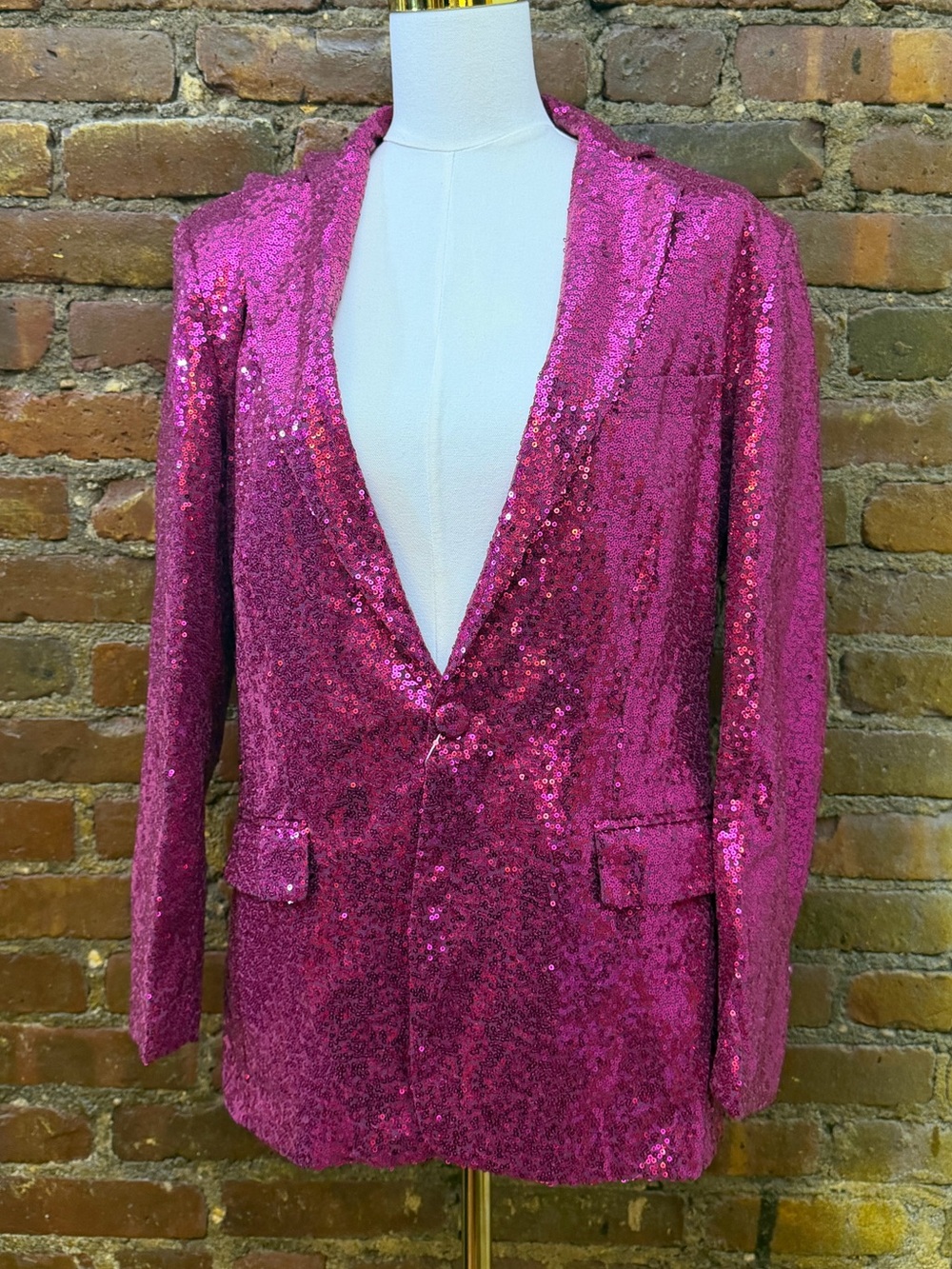 Botong Pink Sequin Blazer Suit Jacket
